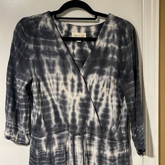 Cloth & Stone Romper Women's V Neck 3/4 Sleeve Small - Picture 2 of 9